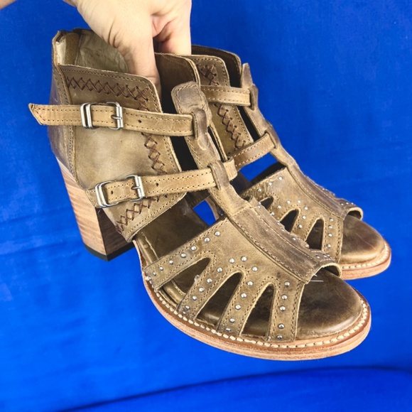 🚫SOLD! •BRAND NEW! |•FREEBIRD🦅BY STEVEN•| Connor Sandal Bootie Distressed Leathe - Picture 4 of 16